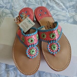 Palm Beach tropical punch sandals size 9 NIB